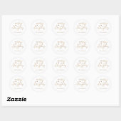 Elegant Script Merry kerstStar White Ronde Sticker (Vel)