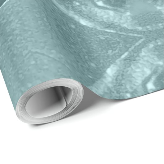 Elegant Script Merry KerstTurquoise Cadeaupapier (Rol Hoek)