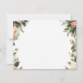 Elegant script met bloemen- en maaltijdkeuze RSVP (Achterkant)