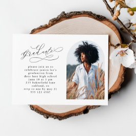 Elegant script met foto Arch Graduparty