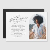Elegant script met foto Arch Graduparty (Voorkant / Achterkant)