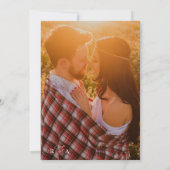 Elegant script met foto's achter bruiloft kaart (Achterkant)