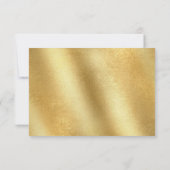 Elegant script met Gold Edge Meal Choice Wedding RSVP Kaartje (Achterkant)