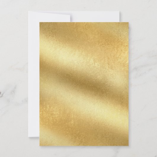 Elegant script met Gold Edge Semi formele bruiloft Kaart (Achterkant)