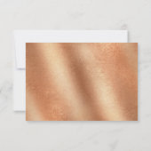 Elegant script met koperen maaltijd keuze bruiloft RSVP kaartje (Achterkant)