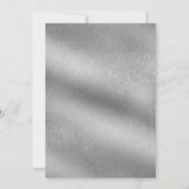 Elegant script met Silver Edge Minimal Wedding Kaart (Achterkant)