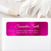 Elegant Script Metallic Hot Pink Etiket (Insitu)