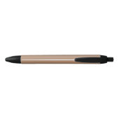Elegant script metallic taupe gouden monogram zwarte inkt pen (Achterkant)