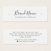 Elegant script miniem stud oorscherm kaart (Voorkant /achterkant)