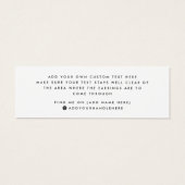 Elegant script miniem stud oorscherm kaart (Achterkant)