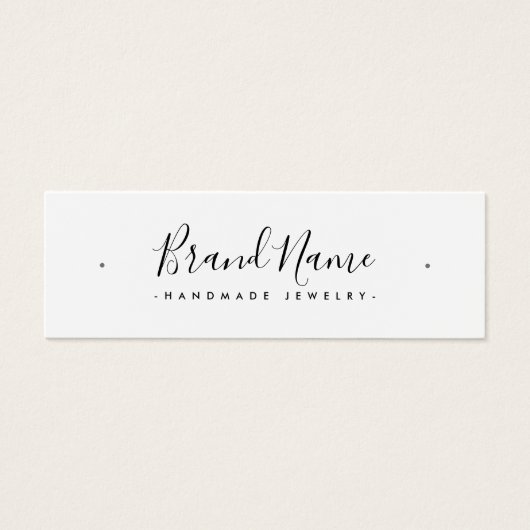 Elegant script miniem stud oorscherm kaart (Voorkant)