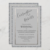 Elegant Script Minimal Moderne Eenvoudige bruiloft Kaart (Voorkant / Achterkant)