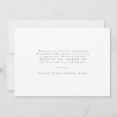 Elegant Script Minimal Photo Collage Baby shower Bedankkaart (Achterkant)