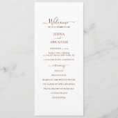 Elegant Script Minimal Wedding Programmakaart (Voorkant)