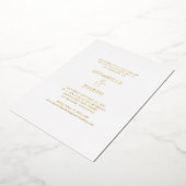 Elegant Script Minimale Formele Witte Foto Bruilof Folie Uitnodiging (Gedraaid)