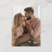 Elegant Script Minimale Foto QR Code Bruiloft RSVP Informatiekaartje (Achterkant)