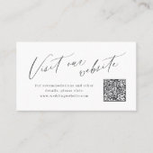 Elegant script minimale QR-code website Insteekkaa Plaatskaartje (Voorkant)