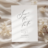 Elegant script minimalist bruiloft bewaart de datu save the date