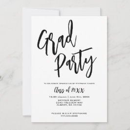 Elegant Script Minimalist Luxury Graduparty Kaart