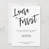 Elegant Script Minimalist Luxury Wedding Kaart (Voorkant)