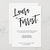 Elegant Script Minimalist Luxury Wedding Kaart (Voorkant / Achterkant)