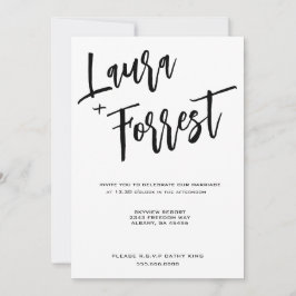 Elegant Script Minimalist Luxury Wedding Kaart