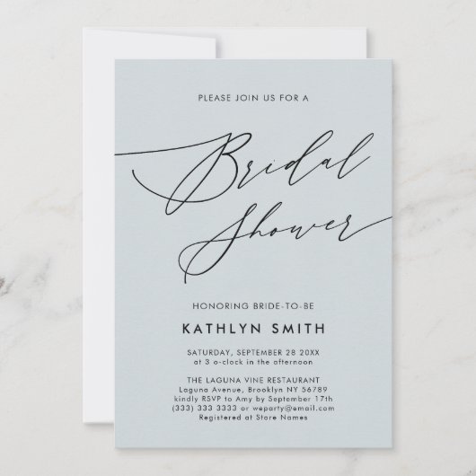 Elegant Script Minimalist Modern Vrijgezellenfeest Kaart (Voorkant)