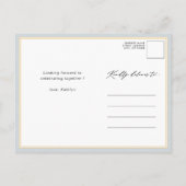 Elegant Script Minimalist Modern Vrijgezellenfeest Uitnodiging Briefkaart (Achterkant)