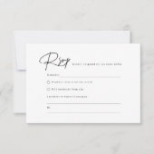Elegant script minimalist RSVP Reply Kaart (Voorkant)