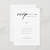 Elegant script minimalist RSVP Reply Kaart (Voorkant / Achterkant)