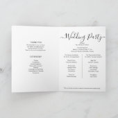Elegant script Minimalist Wedding Party & Schedule Programma (Binnen)