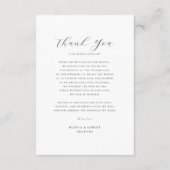 Elegant Script minimalistisch 4 foto collage bruil Bedankkaart (Achterkant)