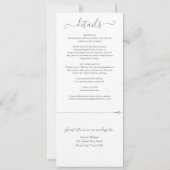 Elegant script minimalistisch alles in één bruilof kaart (Achterkant)