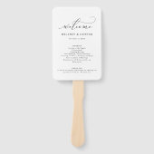 Elegant Script minimalistisch bewerkbaar huwelijks Handwaaier (Voorkant)