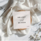 Elegant Script minimalistisch bewerkbare bruiloft Servet