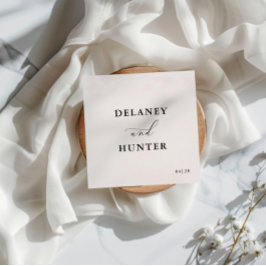 Elegant Script minimalistisch bewerkbare bruiloft Servet