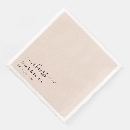 Elegant Script minimalistisch gejuich bruiloft Servet (Hoek)