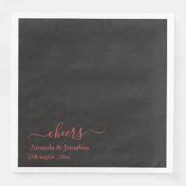 Elegant Script minimalistisch gejuich bruiloft Servet