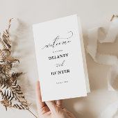 Elegant script minimalistisch papieren programmabo flyer