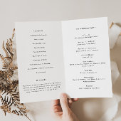 Elegant script minimalistisch papieren programmabo flyer