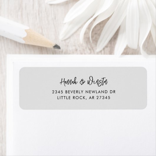 Elegant script minimalistisch retouradres etiket (Insitu)