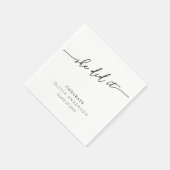 Elegant Script Minimalistische Afstudeerfeest Servet (Hoek)