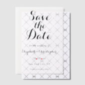 Elegant script minimalistische bruiloft Bewaar de Vellum Uitnodigingen (Offset (Uitnodiging))