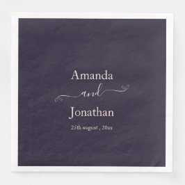 Elegant Script minimalistische bruiloft Servet