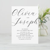 Elegant script & minimalistische fotoverlovingsfee kaart (Staand voorkant)