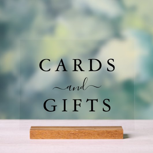 Elegant Script Minimalistische Trouwkaarten & Gesc Acryl Bord (Neutraal)