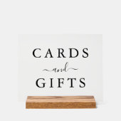 Elegant Script Minimalistische Trouwkaarten & Gesc Acryl Bord (Voorkant)