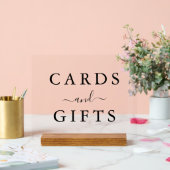 Elegant Script Minimalistische Trouwkaarten & Gesc Acryl Bord (Huwelijk)