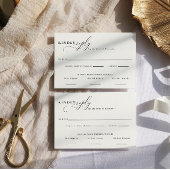 Elegant Script Minimalistische Voedselkeuze Antwoo RSVP Kaartje