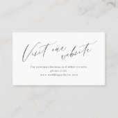 Elegant script minimalistische website Insert card Plaatskaartje (Voorkant)